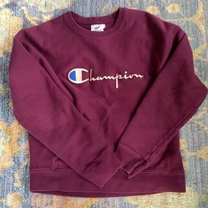 Crimson champion crewneck